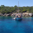 Yacht anchorage in the northern bay of Orak Island