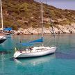 Yacht anchorage in the south bay of Orak Island