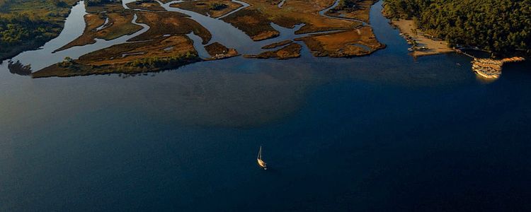 Yachts anchorage in Camli Bay