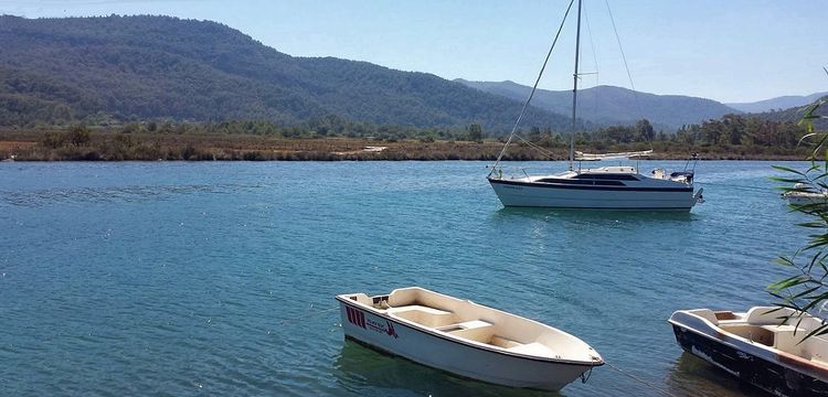 Yachts anchorage in Camli Bay