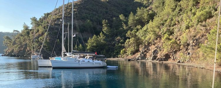 Yachts anchorage at the Cicekli cape