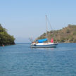 Yacht anchorage in Amazon Creek