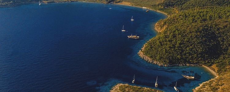 Yachts in Mersincik Bay