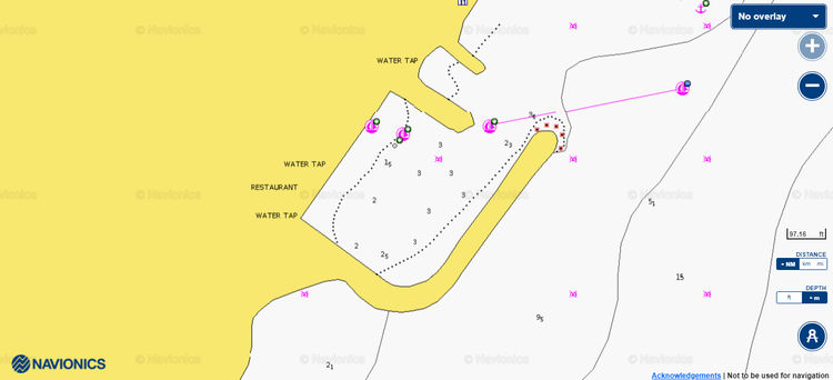 To open Navionics chart of yacht moorings in Fishport Palamutbukyu