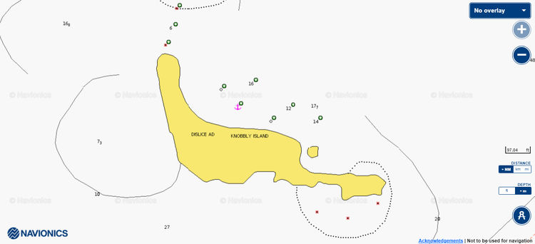 To open Navionics chart of the Dislige Island yacht anchorages