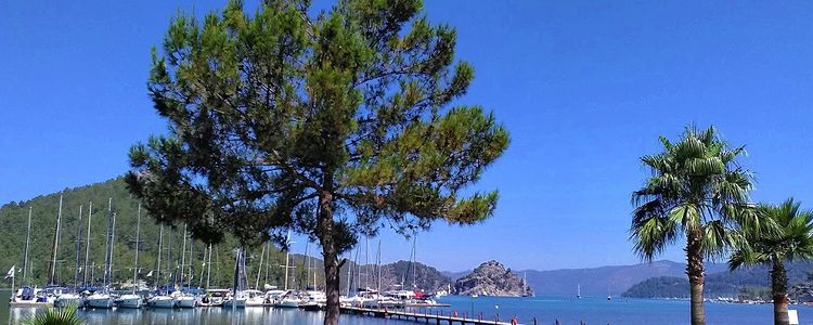 Yacht anchorages in the south of Orhaniye Bay