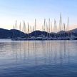 Yacht moorings in Selimiye Bay