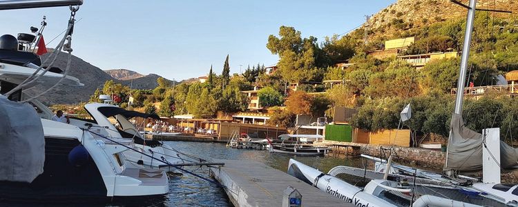 Yacht mooring in Bozburun Yacht Club