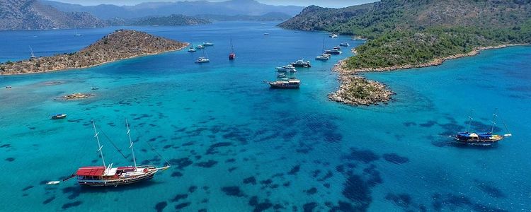 Yacht anchorages near the Kizil