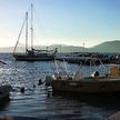 Anchorage of yachts at Mpoukari beach