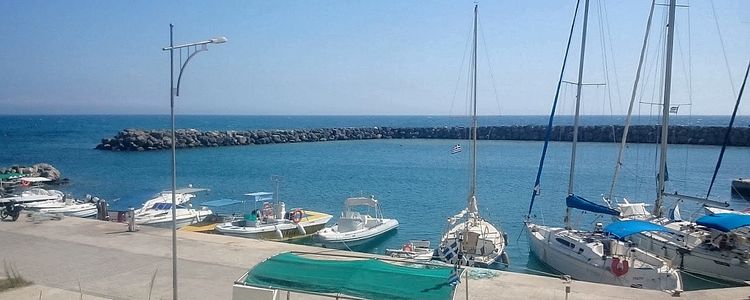 Yacht mooring in Lygia Fishport