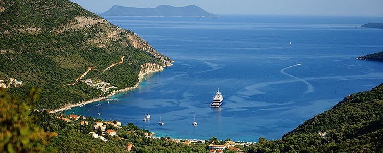 Yacht anchorage in the Bay of Rouda