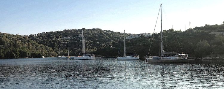 Yacht anchorage in Limni Bay