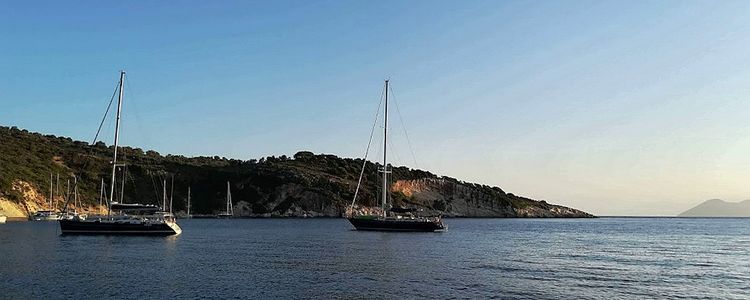 Yacht anchorages in Filiatro Bay