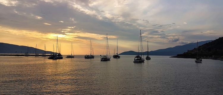 Yacht anchorage in Agia Euphmia