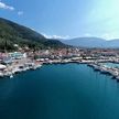 Yacht moorings in the port of Sami