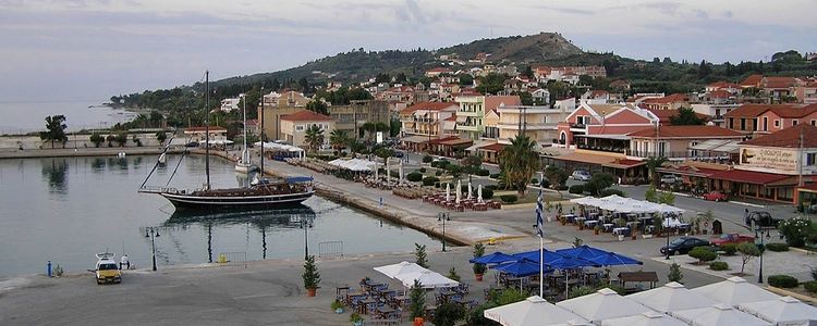 Yacht moorings in Lixouri Fishport