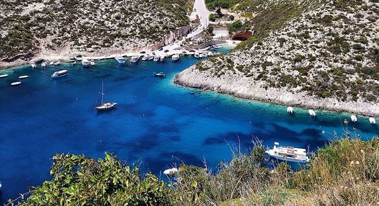 Yacht mooring in Porto Vromi