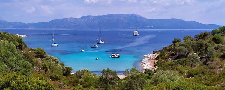 Yacht anchorage in Pisina Bay