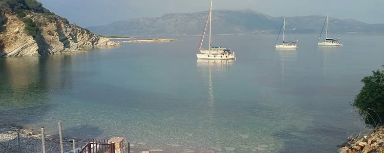 Yacht anchorage in Kastos Bay