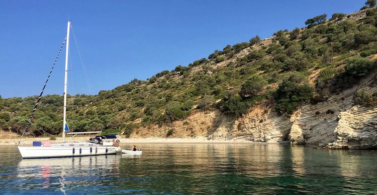 Yacht anchorage in Kastos Bay