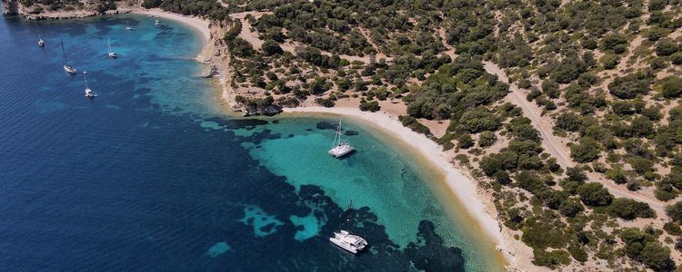 Yacht anchorage in the north-eastern bay