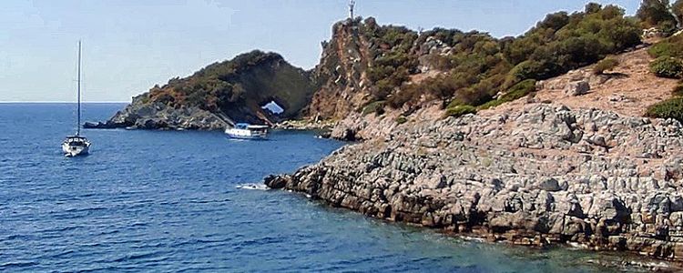 Yacht anchorage off Delik Island