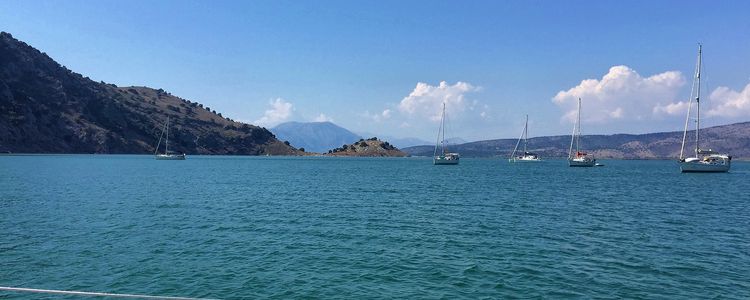 Yacht anchorage off Petalas Island