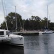 Yacht moorings in Messolongi harbor