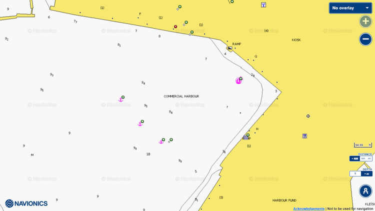 To open Navionics chart of Messolongi harbor. Patraikos Gulf. Ionian Sea. Greece