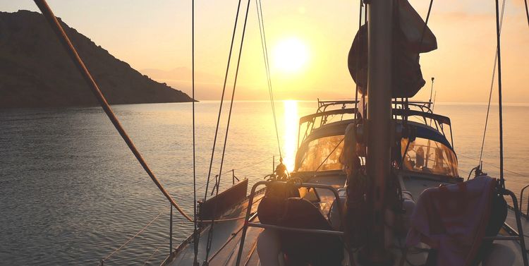 Yacht anchorage in Andreas Bay