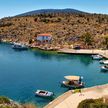 Yacht moorings in St. Ioannis Bay