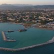 Yacht moorings in Vrachati harbor