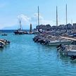 Yacht moorings in Xylokastrou harbor