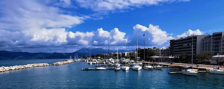 Yacht moorings in Patras Marina