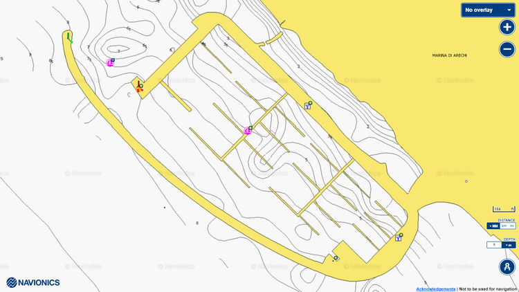 To open Navionics chart of D'Arechi Yacht Marina