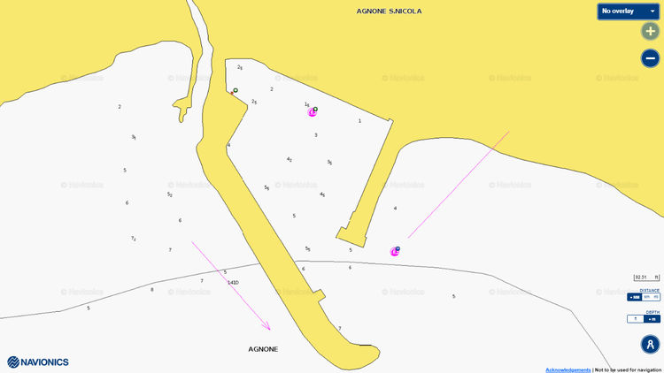 To open Navionics chart of San Nicola Fishport