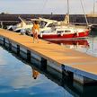 Yacht mooring in the Polycastro marina