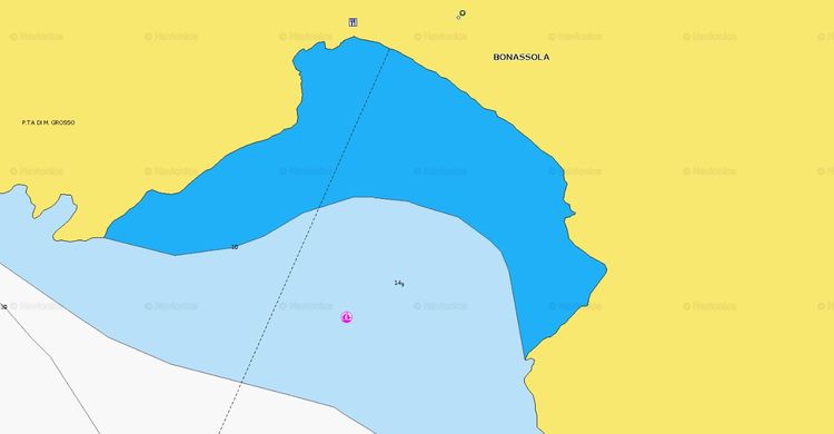 To open a Navionics chart of the yacht anchorage in Bonassola.