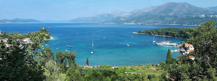 Yacht anchorage in Donja Celo Bay