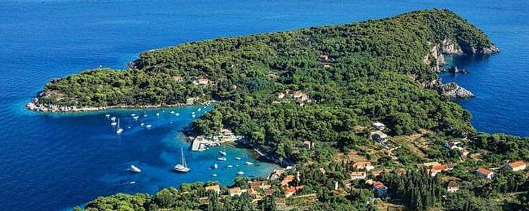 Yacht anchorage in the Gornje Celo Bay