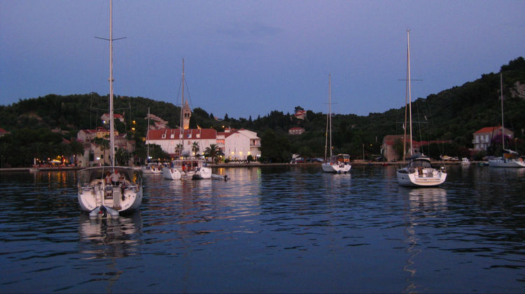 Yacht anchorage in Sipanska Luka