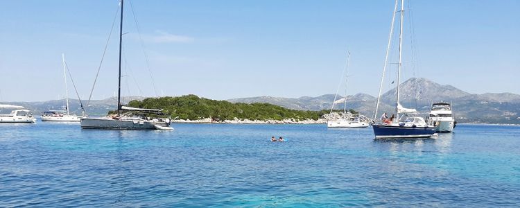 Yacht anchorage on the north of Sipan Island