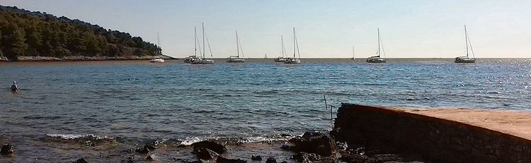 Yacht anchorages in Przina Bay