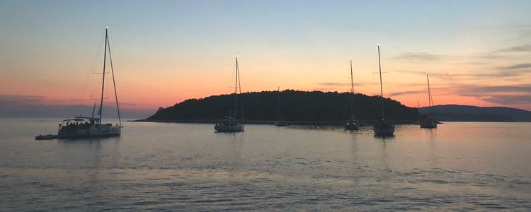 Yacht anchorage near Prznjak Islands