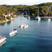 Yacht mooring buoys in Lovisce Bay