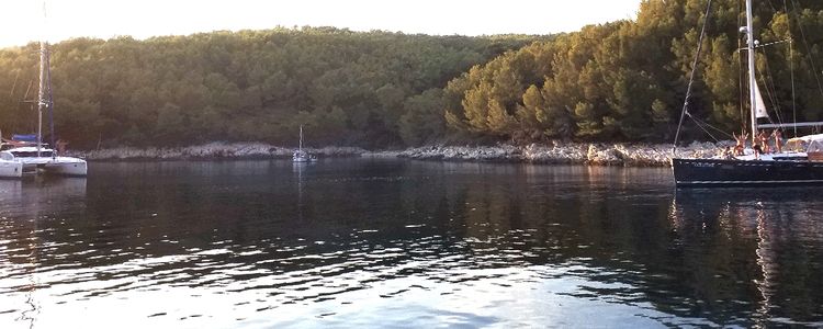 Yacht anchorage in Borova Bay