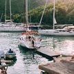 Yacht moorings in Mrtinovik Bay