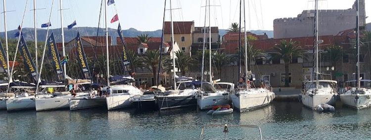 Yacht mooring at Vrboska waterfront