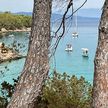 Yacht anchorage in Maslinica Bay